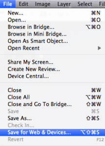 Photoshop: Save for Web & Devices